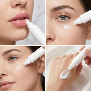 Tubo Cosmético Ecológico de PE Blanco Suave con Aplicador de Punta Inclinada para Brillo Labial y Crema para Ojos, Envase Exprimible con Logotipo Personalizado - Product Image 6