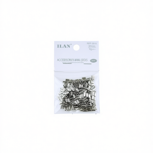 Perline Metalliche Ilan 3x6mm Cilindriche Argento 8g per Creazione di Gioielli - Product Image 1