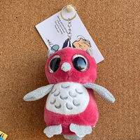 Mainan binatang boneka burung hantu bermata besar lucu kartun liontin gantungan kunci mewah peluch untuk anak-anak mesin cakar Al Por mayoret