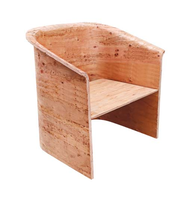 Fauteuil de détente en cuir, chaise individuelle, style moderne minimaliste, structure en bois courbé, pour hall d'hôtel, salon, chambre à coucher