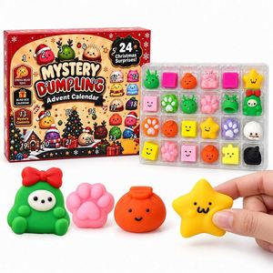 Soft Plastic Birthday Advent Calendar Dumpling Squishy Blind <b>Box</b> Flexible Squeeze Non-Toxic Sensory <b>Fidget</b> Stress Relief Toy <b>Set</b> - Product Image 1