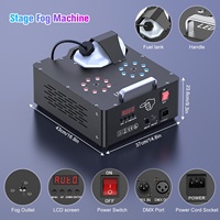 Machine à fumée réglable à double tube 2000W DMX512 13CH Machine à fumée 8+8 RGB 3 en 1 LED Colorée DJ Scène de mariage Pulvérisation