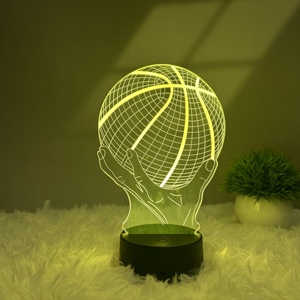 Meilleur cadeau d'anniversaire de Noël pour garçons filles 3D Illusion LED veilleuse thème de <span class=keywords><strong>basket</strong></span>-ball pour enfants fans de <span class=keywords><strong>basket</strong></span>-ball <span class=keywords><strong>chambre</strong></span> à coucher - Product Image 4