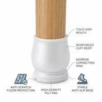 Protections de pieds de meubles blanches, capuchons anti-rayures pour chaises, canapés, tables et lits