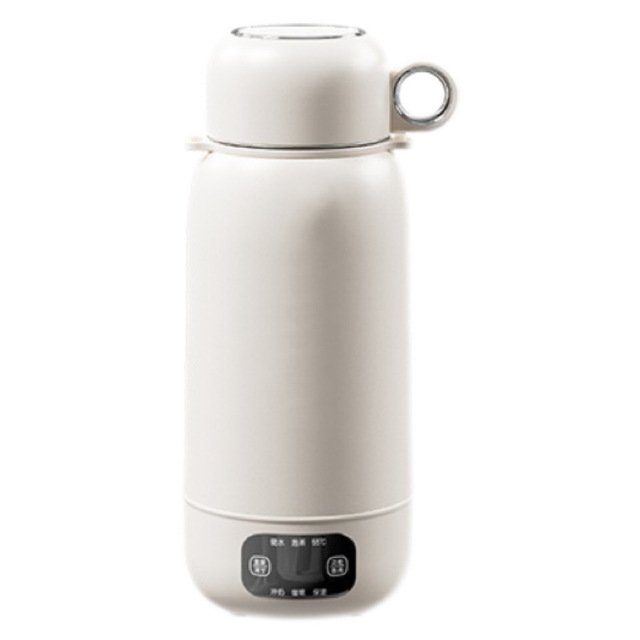 Portable Electric Kettle 1L 12V/24V 304/316 6 Temp Levels Dual-Lid Smart Display Fast Heat Anti-scald Leakproof Car Outdoor Home