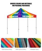 Tente pliable 10x10 avec structure en aluminium, imperméable, couleur personnalisée, pour événements, stands, salons professionnels, expositions, gazebo intérieur/extérieur