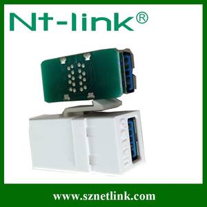 3,0 гнездо-гнездо <span class=keywords><strong>USB</strong></span> <span class=keywords><strong>keystone</strong></span> для линейного разъема лицевой панели - Product Image 4