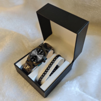 Montre-bracelet homme Gohuos 8807 haut de gamme, étanche, lumineuse, à quartz, en acier inoxydable, avec bracelet + coffret cadeau