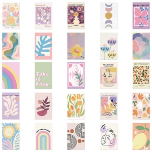 ชุดสติกเกอร์ตลาดดอกไม้ 50 ชิ้น กระดาษอาร์ตพิมพ์ดิจิทัล ลายน่ารัก รูปแบบไม่สม่ำเสมอ แบบมีกาวในตัว สำหรับงานส่งเสริมการขาย - Product Image 5