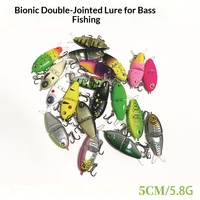 Leurre artificiel multi-segments 6cm/5.8g, type Swimbait et Glide Bait, à coulée lente, pour la pêche au bar, à la perche et au brochet en eau douce