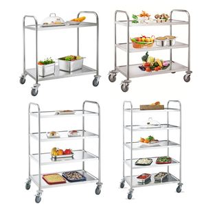 Heavy bao Beliebtes Produkt Hotel Commercial 2/3/Ebenen Rundrohr Zimmers ervice Lebensmittel transport wagen Wagen - Product Image 1