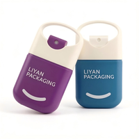 Flacon pulvérisateur de 20 ml avec logo personnalisé, anneau de traction, porte-clés, atomiseur de parfum rechargeable vide, format voyage, pour alcool, soin des mains et du visage