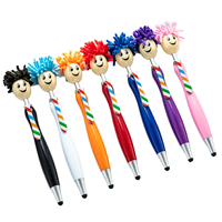 Stylo bille créatif personnalisé avec logo, en plastique, motif poupée, pointe 1,0 mm, en PVC, fournitures scolaires et de bureau, cadeau pour enfants, cadeau promotionnel, encre noire