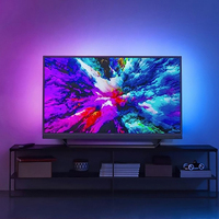 Boîte de synchronisation HDMI 2.0 intelligente Joystar, rétroéclairage ambiant pour TV, prend en charge 4K 60Hz, 60 LED/m, 2m RGBIC, kits de bande lumineuse LED 12V pour TV de 34 pouces