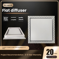 Diffuseur de plafond en aluminium encastré carré plat pour l'air conditionné résidentiel et commercial