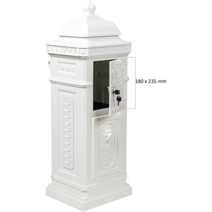 Buzón de <span class=keywords><strong>correos</strong></span> de aluminio fundido de León, troquelado, de pie - Product Image 1