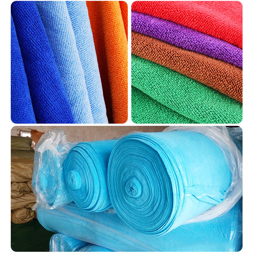 Fabrika fiyat mikrofiber bez mikrofiber malzeme mikrofiber bez kumaş havlu rulo rulo rulo mikrofiber temizlik bezleri