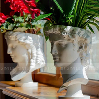 Hercule Mur Et Farnese Hercules Mur Visage Sculpture Planteur Pot Mythologie Grecque Tête Planteur
