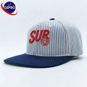 Gorra Snapback Personalizada QZFSO de 6 Paneles con Rayas, Visera Plana, Estilo Béisbol, Hip Hop, Deportiva, Unisex, Bordado 3D - Product Image 1