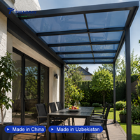 Plaque solide en polycarbonate 1 2 3 4 mm, imperméable et résistante aux UV, pour auvent thaïlandais, toit de jardin, pergola, maison résidentielle, villa