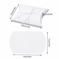 Boîte en carton kraft ondulé blanc autoportante pour bonbons et snacks avec corde en chanvre