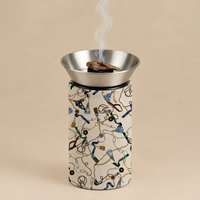 Brûleur à Bakhoor en bois élégant pour l'encens Oud et la décoration traditionnelle de la maison