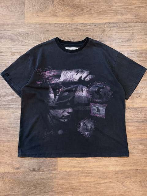 Clothing Manufacturers Custom Dtg Printing Streetwear Cotton Ripped Distressed Tshirt Tees Printed Boxy Graphic t Shirt Men