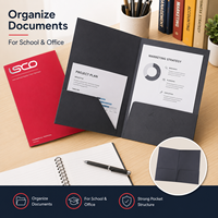 Porte-documents de bureau en papier spécial noir personnalisé, épaissi et renforcé, pour l'affichage et l'archivage