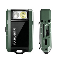Lampe torche magnétique EDC à clipser, rechargeable, 800 lumens, LED avec lumière RGB, mini lampes de poche pour l'extérieur ou l'intérieur