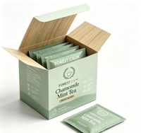 Boîte en carton écologique personnalisée en gros pour thé en vrac, sachets de thé aux herbes, emballage cadeau de Noël pour boutique