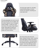 Chaise de Gamer RGB avec éclairage LED, chaise de jeu personnalisée pour ordinateur