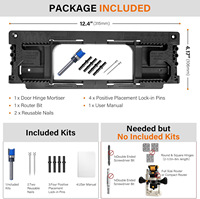 Kit d'installation de charnières de porte, gabarit de fraisage pour charnières, modèle de menuiserie H617 Chine