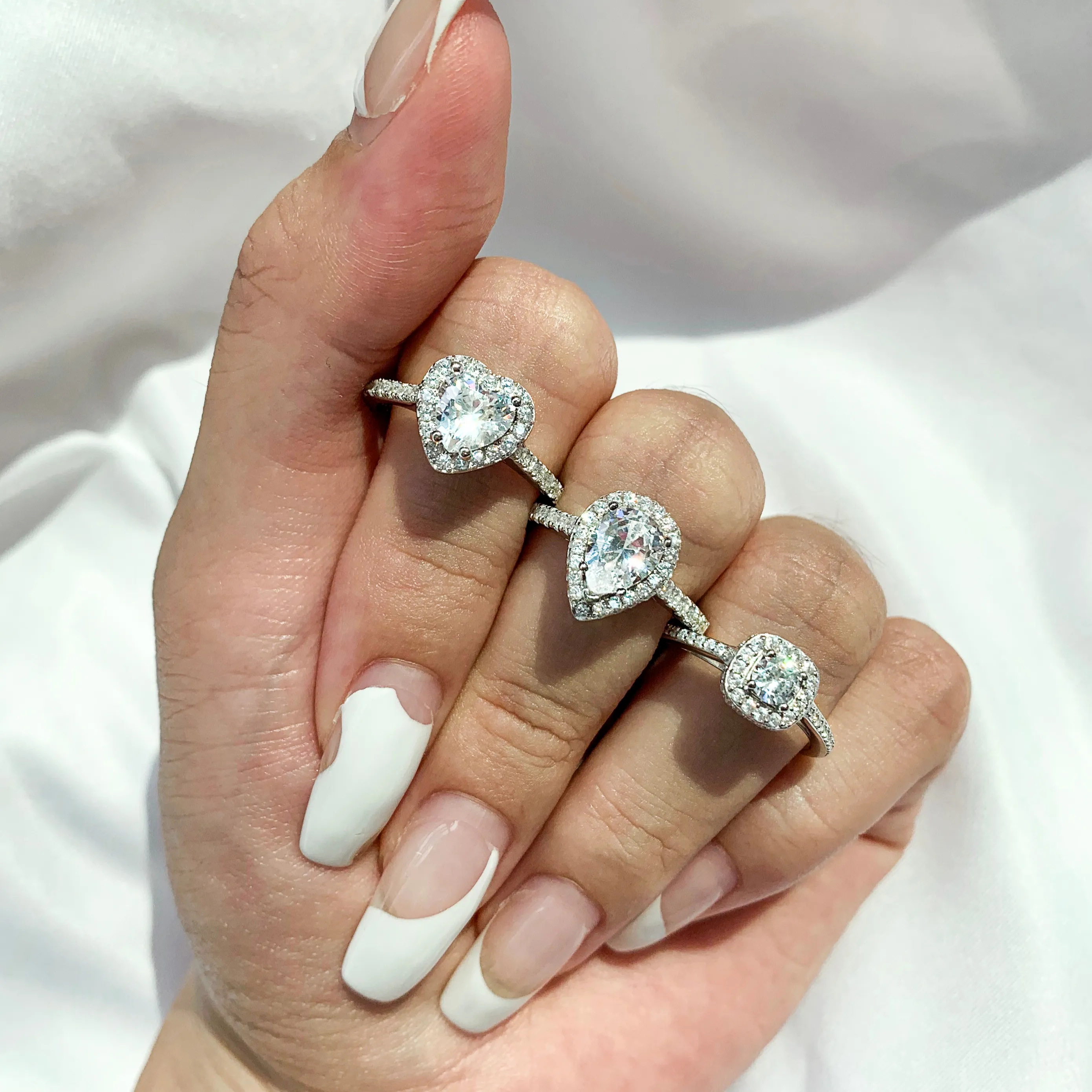 Dylam Damen Versprechen Bling Diamant Silber Sterling Verlobung Custom vergoldeten Ring für Frauen Trau ringe Schmuck