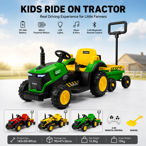 Nouvelle voiture électrique pour enfants unisexe, <span class=keywords><strong>camion</strong></span> et <span class=keywords><strong>remorque</strong></span>, jouet pour enfants à quatre roues <span class=keywords><strong>avec</strong></span> fonction MP3 à distance et matériau plastique - Product Image 2