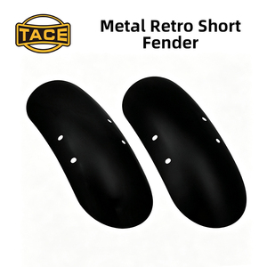 Guardabarros delantero corto retro para motocicleta Harley XL48 Cruiser Bobber, guardabarros metálico, negro brillante, negro mate - Product Image 6