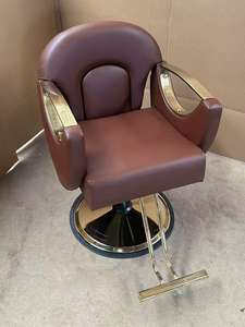 Sillón de Barbería de Lujo con Base Dorada, Hidráulico y Reclinable, para Salón de Belleza, Muebles para Estilismo, Color Personalizable - Product Image 2