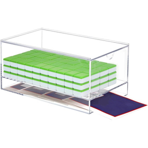 Caja de Almacenamiento de Mahjong de Acrílico Premium al por Mayor |   Caja Organizadora de Fichas de Juego Apilables Transparente con Bandeja Extraíble y Diseño Resistente - Product Image 3