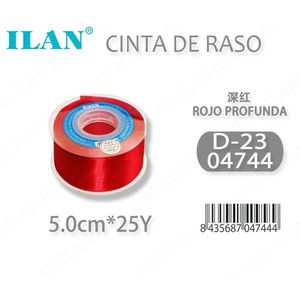 Nastro in Raso Ilan 5.0cm 25Y Rosso Intenso D23 - Product Image 3