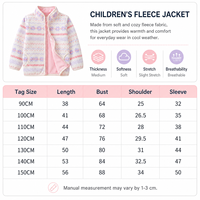 Veste polaire zippée pour filles, motif Fair Isle, douce et thermique, tendance, vêtements d'hiver chauds, multicolores