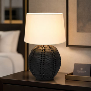 Custom Antique Wholesale Ceramic Base Table <b>Lamp</b> with Fabric Shade – Modern Bedroom Living Room Desk <b>Lamp</b> OEM ODM Manufacturer - Product Image 2