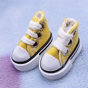 Chaussures miniatures en toile décontractées de 3,5 cm pour poupées BJD, accessoires de maison de poupée, chaussures artisanales pour scènes miniatures - Product Image 3