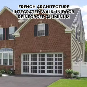 Custom Size 8x8 Aluminum French Style <strong>Garage</strong> <strong>Door</strong> <strong>with</strong> <strong>Integrated</strong> Walk <strong>Door</strong> Rust Resistant Long <strong>Service</strong> Life - Product Image 2