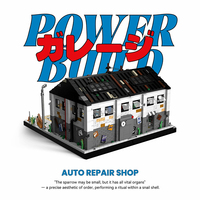PB PB8867 MOC Atelier de réparation automobile, garage, atelier, modèle de véhicule modulaire, kits de construction, briques, cadeaux pour adultes, ensembles de blocs de construction
