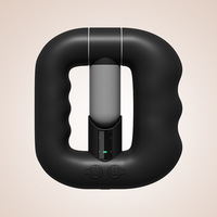 Sabuk Getar Cincin Fascia 2-in-1, Cincin Yoga Mini Portabel, Pemijat Otot 4 Kecepatan, Layar LED, Dapat Diisi Ulang USB