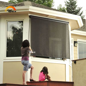 Persianas de HDPE <span class=keywords><strong>con</strong></span> control anual o eléctrico, toldo vertical <span class=keywords><strong>con</strong></span> <span class=keywords><strong>manivela</strong></span> manual <span class=keywords><strong>para</strong></span> interiores o exteriores - Product Image 3