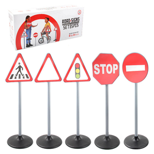 Juego de Señales de Tráfico de Simulación para la Seguridad Vial Infantil, Modelo de Escena, Juguetes Científicos y Educativos - Product Image 6
