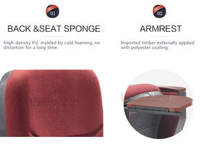 Chaises d'haute qualité en tissu avec coussin d'écriture, pour hall de concert, prix d'usine - Product Image 6