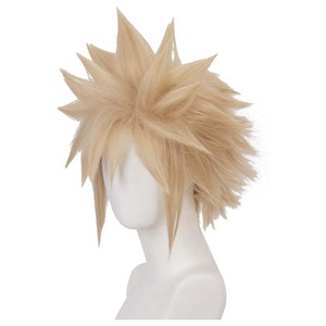Perruque Cosplay <span class=keywords><strong>de</strong></span> Cloud Strife pour Homme <span class=keywords><strong>Final</strong></span> <span class=keywords><strong>Fantasy</strong></span> <span class=keywords><strong>VII</strong></span> <span class=keywords><strong>Remake</strong></span> Short Straight Blonde Hair Wig GAHC-046 - Product Image 4