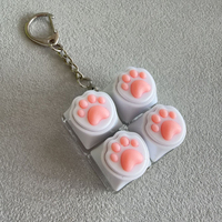 Jouet anti-stress portable en forme de patte de chat, capuchon de clavier, pendentif fidget pour taper sur le clavier