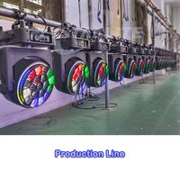 Projecteur LED mobile 4-en-1 RGBW Bee Eye 500W avec zoom, bande LED annulaire, contrôle DMX512, IP33, pour événements scéniques, CRI80, 1800 lumens